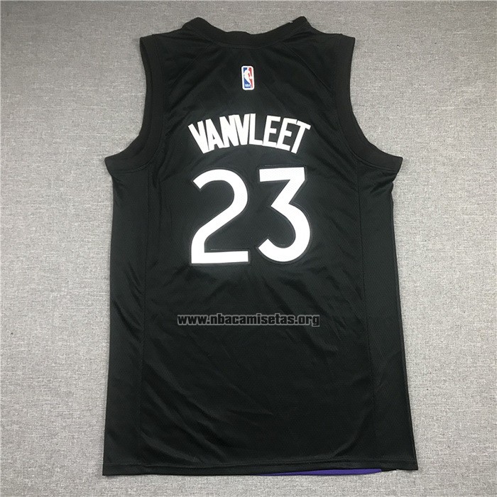 Camiseta Toronto Raptors Fred VanVleet NO 23 Earned 2020-21 Negro Violeta